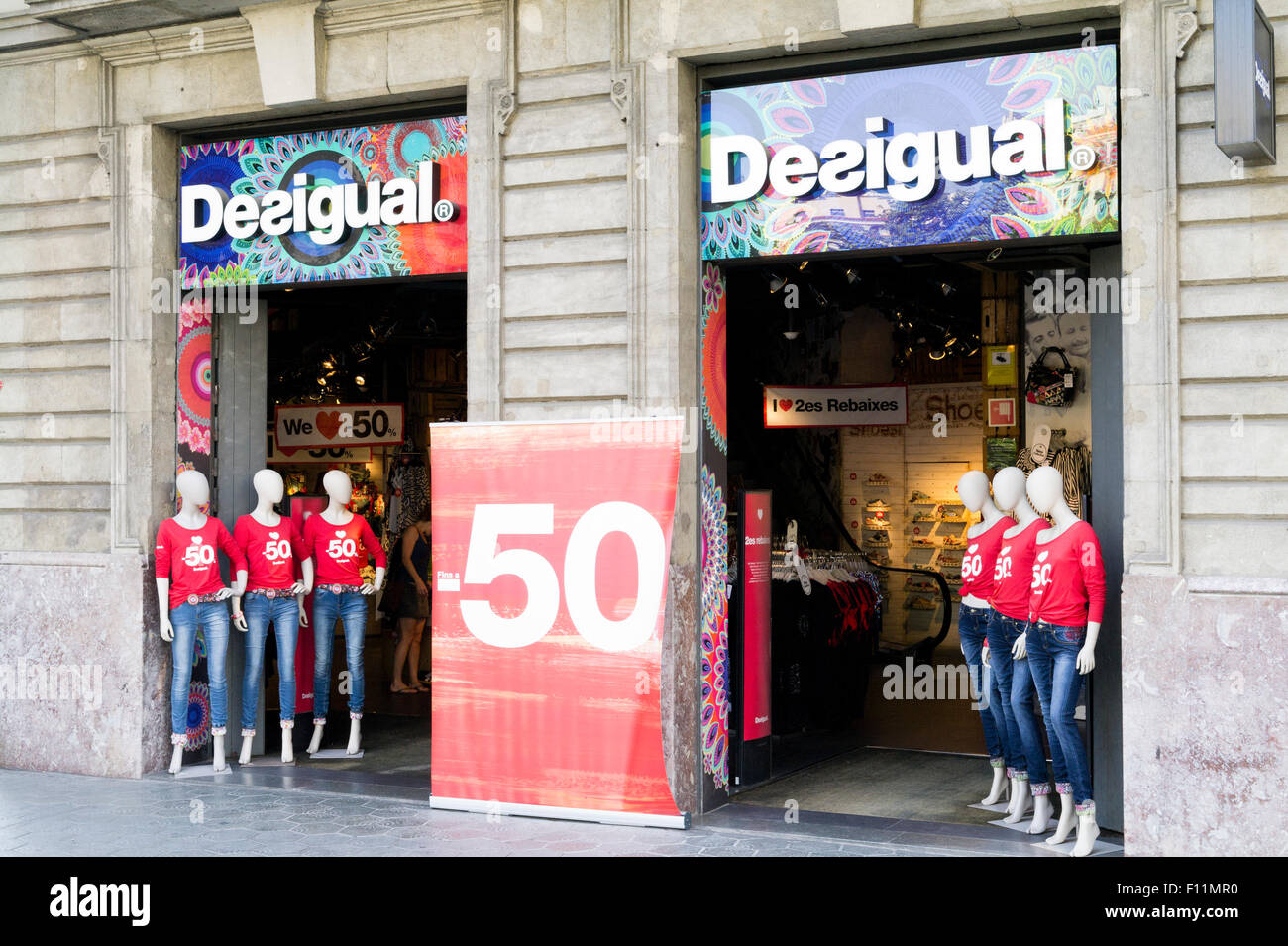 Desigual store front Barcelona Stock Photo