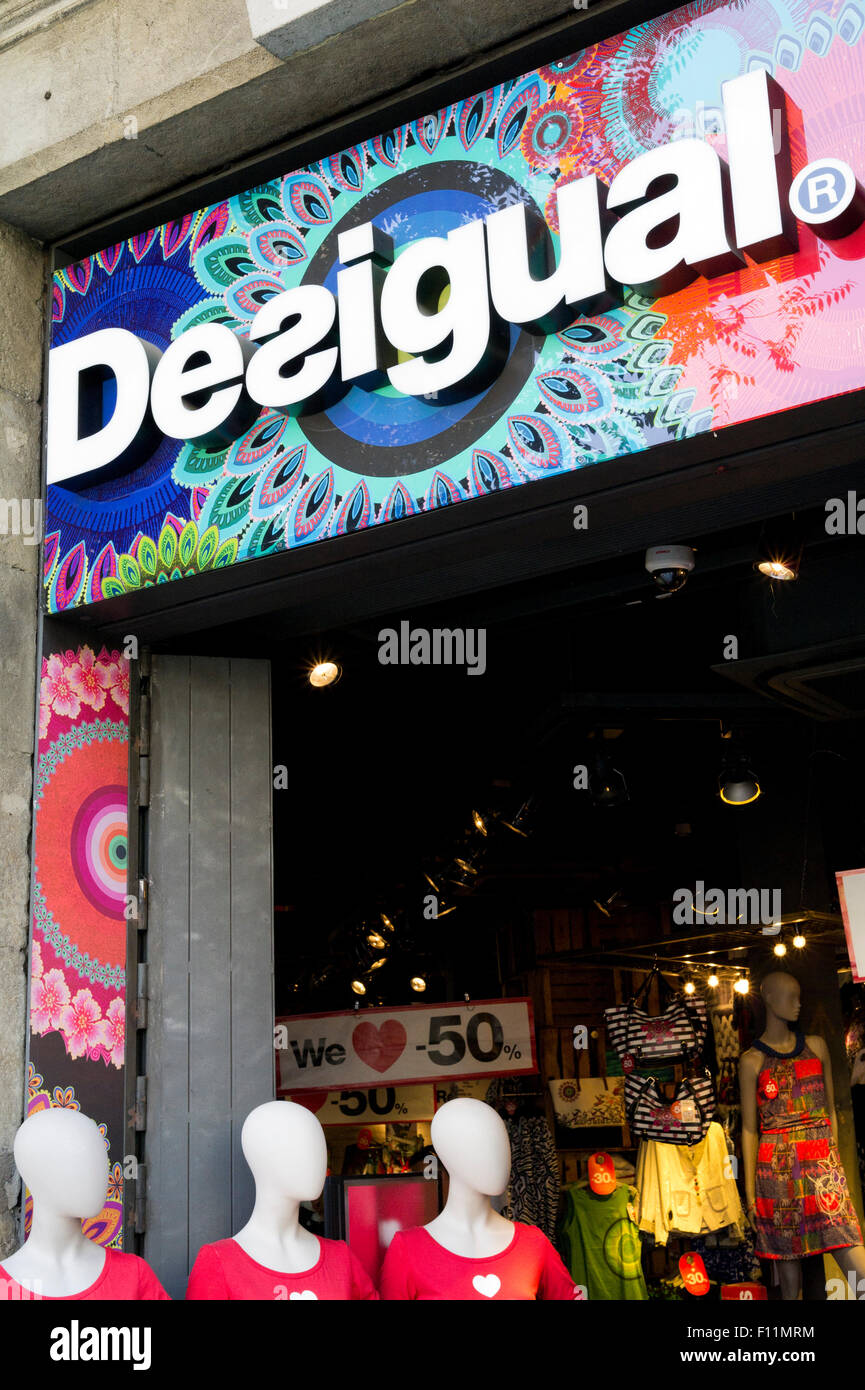 Desigual store front Barcelona Stock Photo