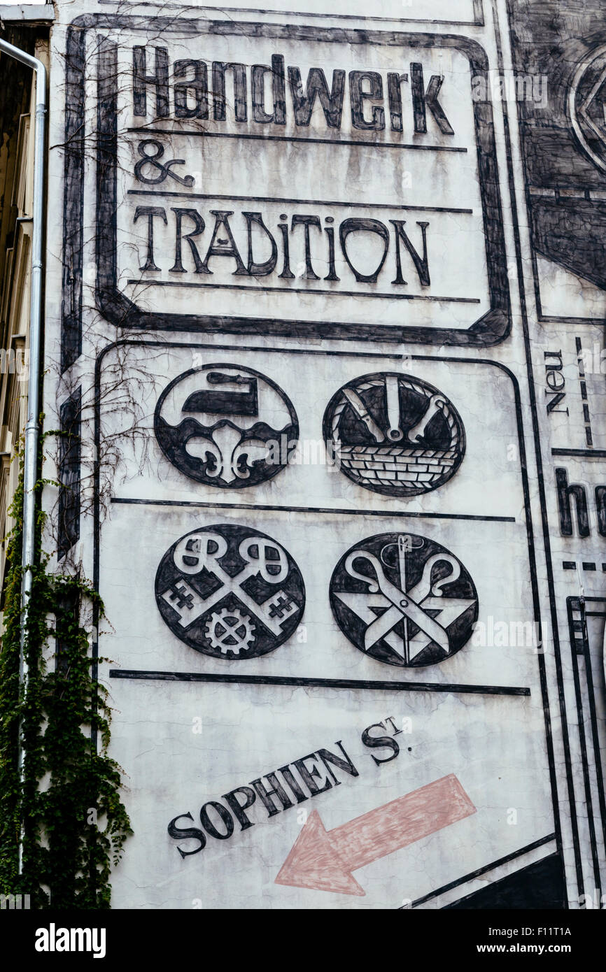 Painted Advertising Sign Berliner Handwerker Verein Building Stock Photo Alamy