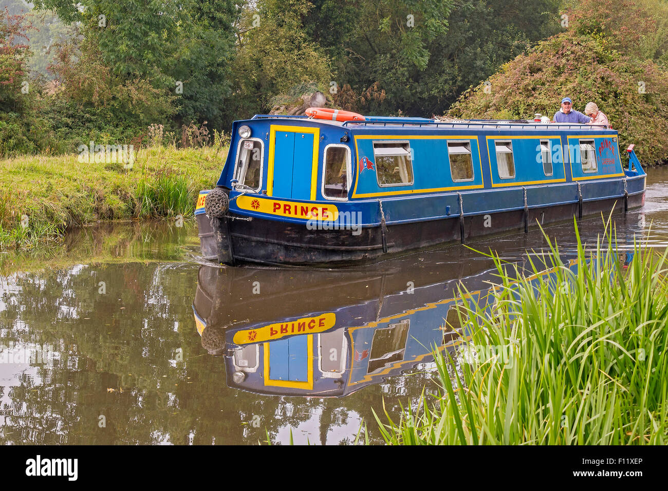 Barge On The Kennett and Avon Canal Berkshire UK Stock Photo