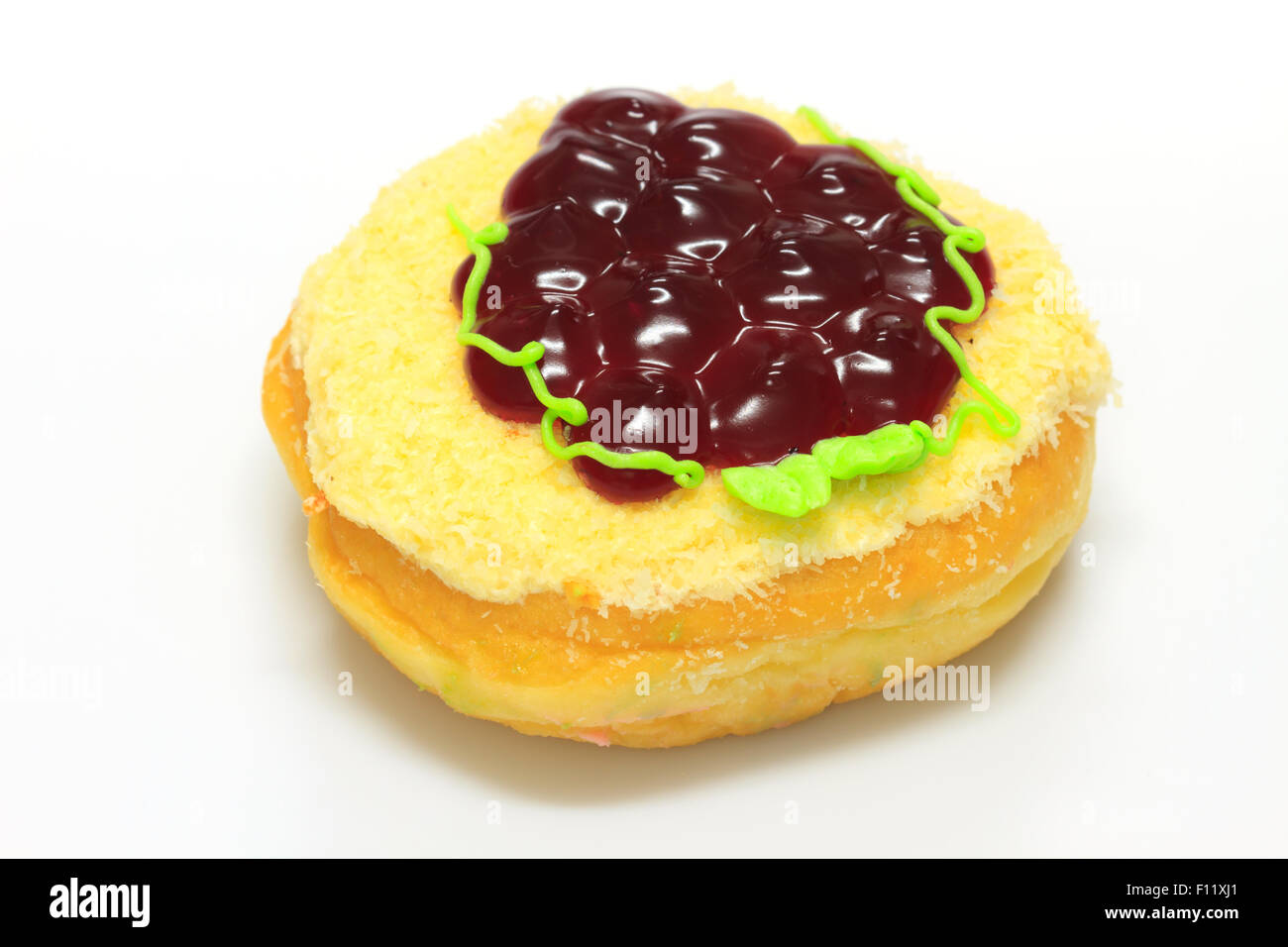 close up delicious Colorful donut on white background Stock Photo - Alamy