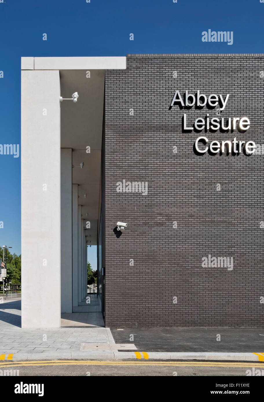 Side elevation to Axe Street. Abbey Leisure Centre Barking, Barking