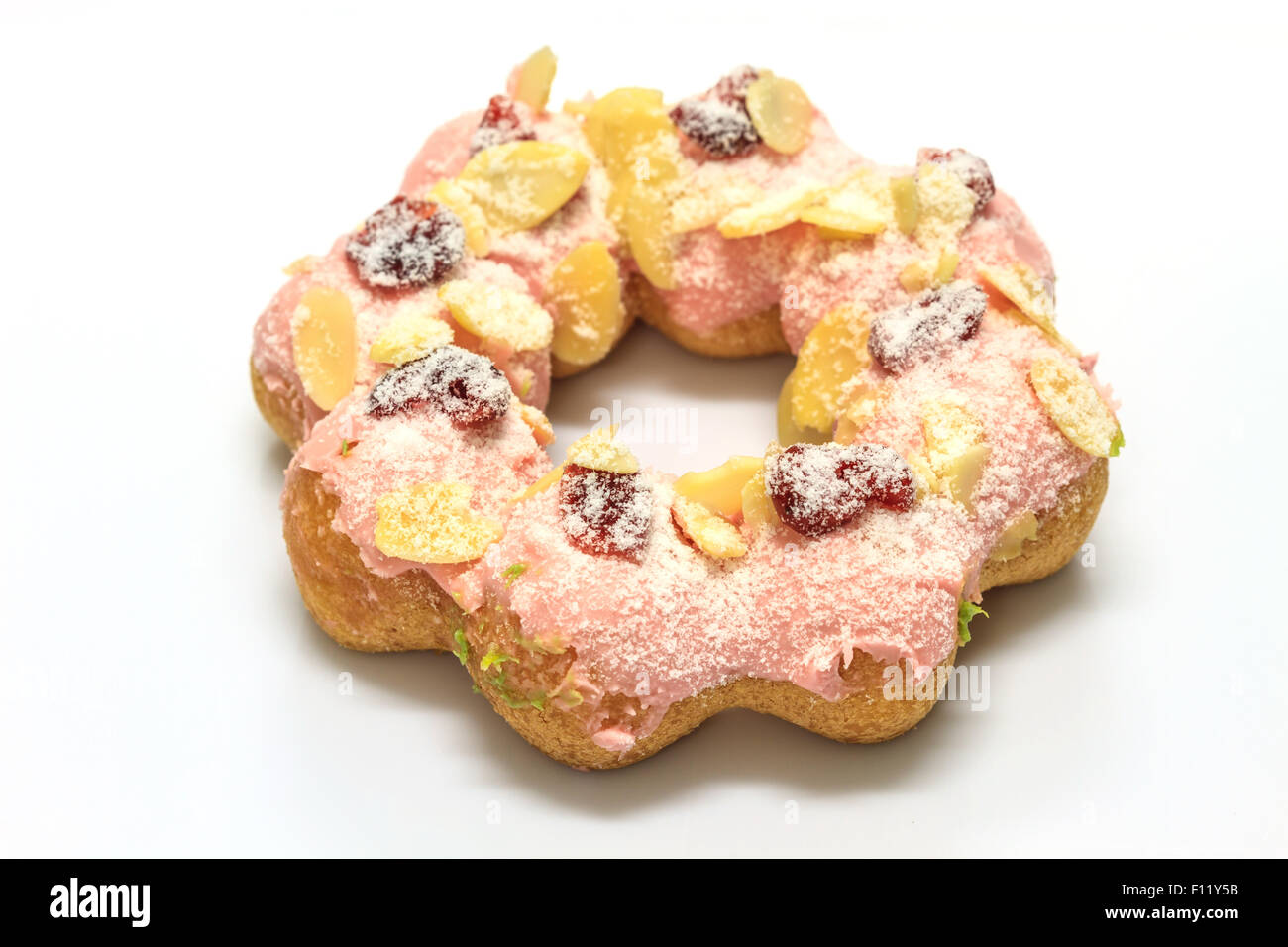 close up delicious Colorful donut on white background Stock Photo - Alamy