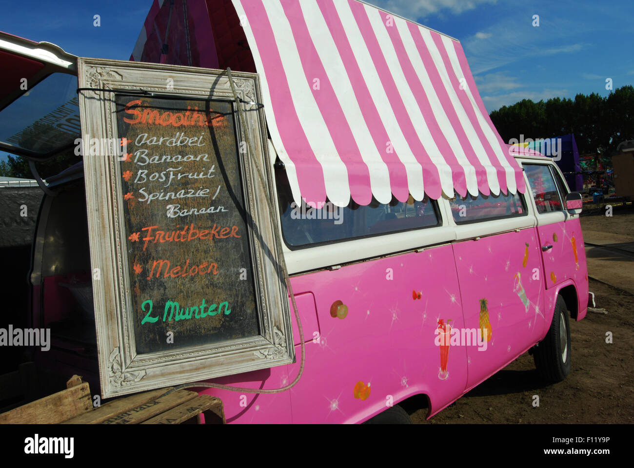 smoothies at Solar, a contemporary festival of performing arts in Roermond, Netherlands Stock Photo