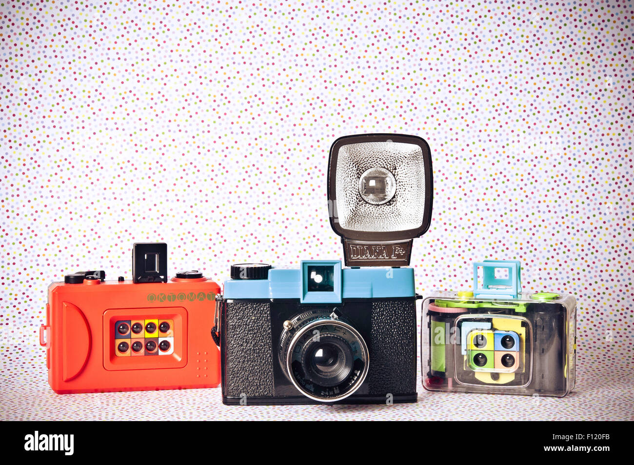 set of Lomography plastic cameras Stock Photo