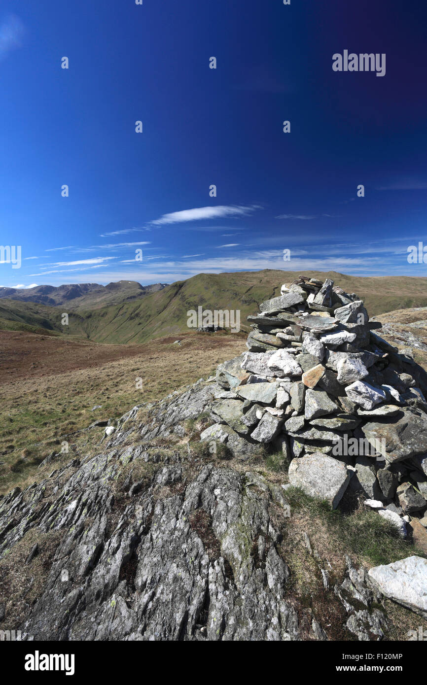 Summit Cairn of Beda Fell, Lake District National Park, Cumbria County ...