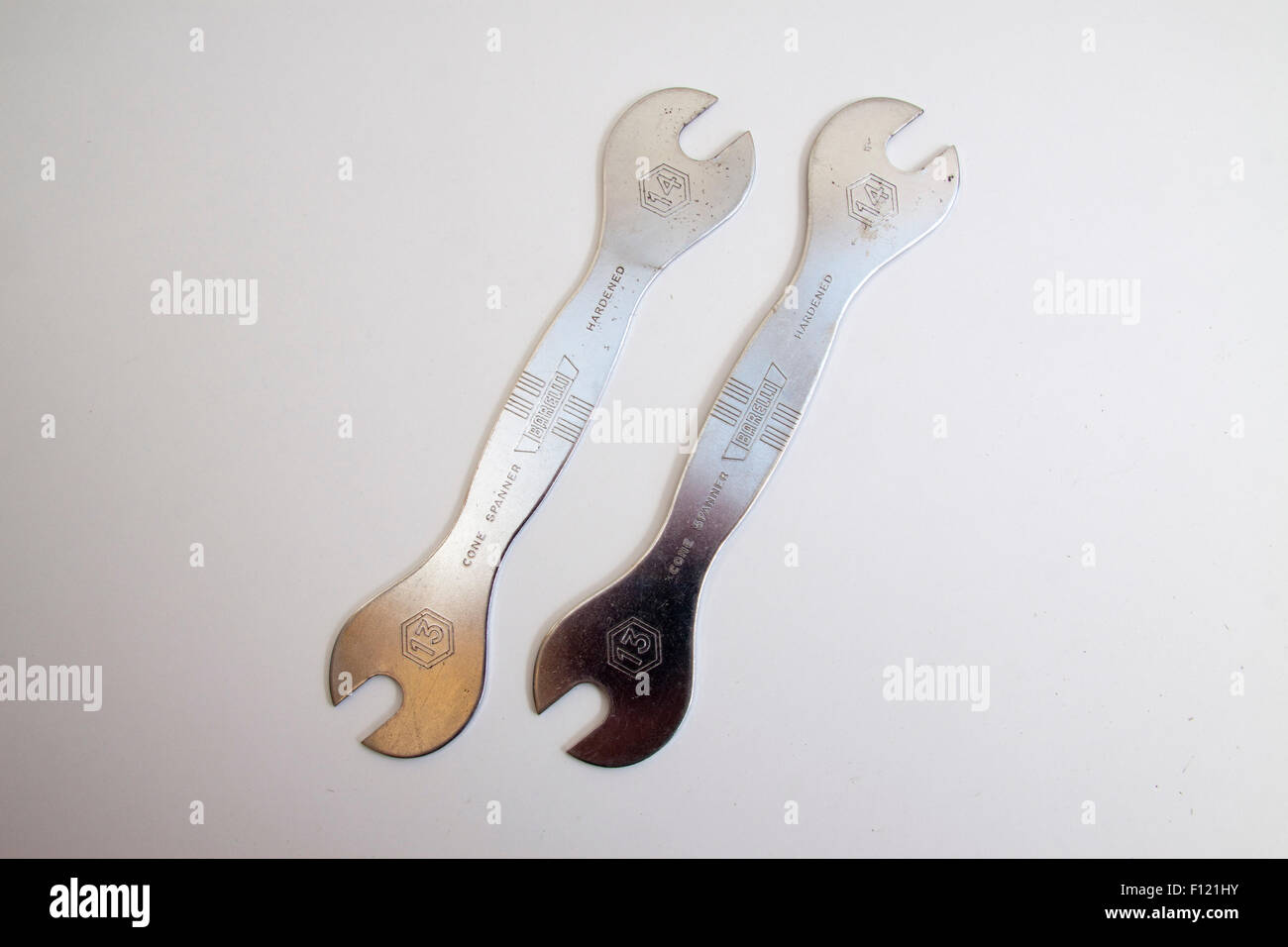 Specialist spanners/wrenches for maintaining bicycles Stock Photo