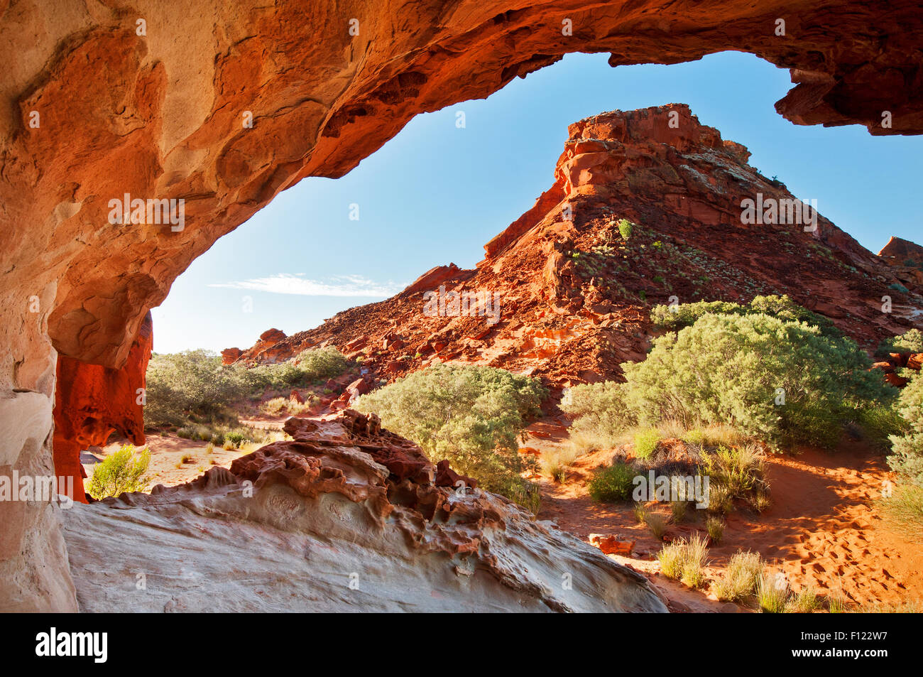 Fascinating rock formations in Rainbow Valley. Stock Photo
