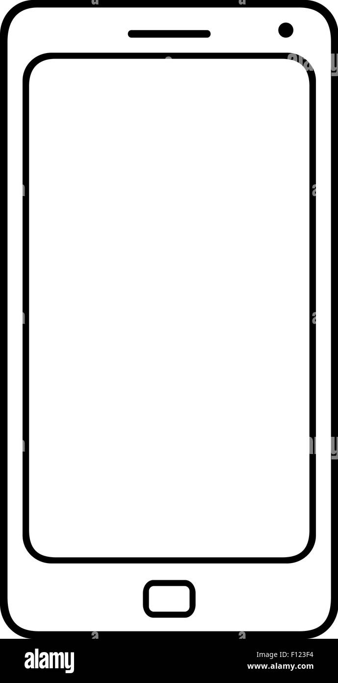 Simple smartphone, vector, for infographic, fully scalable Stock Vector