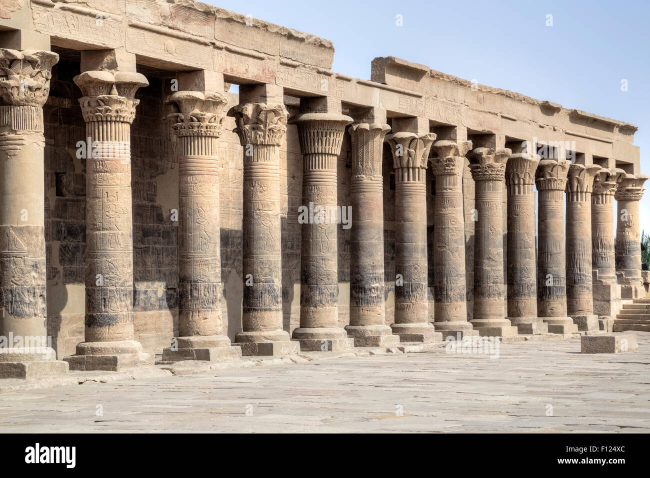 Temple of Philae, Agilkia Island, Nile, Aswan, Egypt, Africa Stock Photo