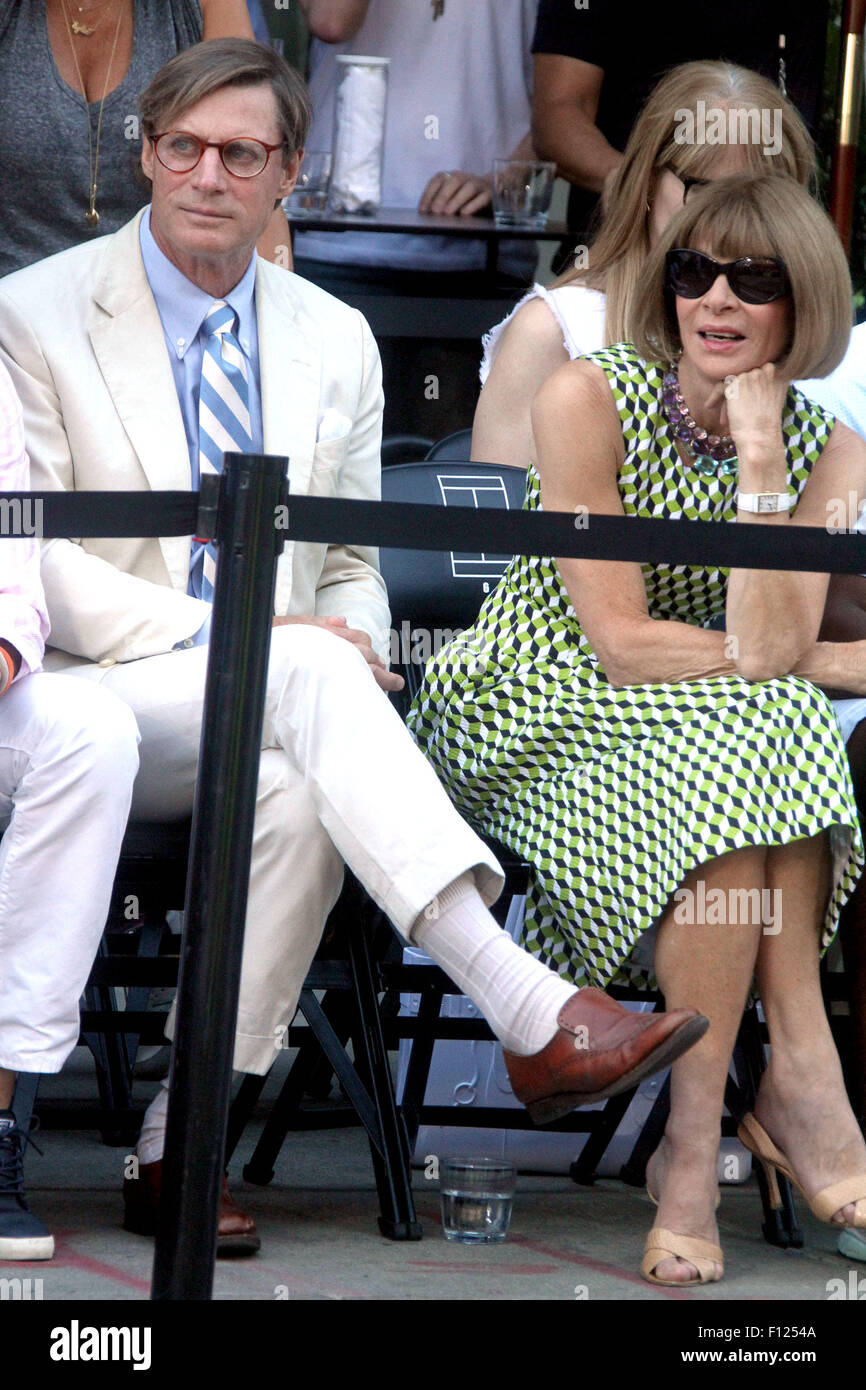 New York New York Usa 24th Aug 15 Shelby Bryan And Anna Wintour Attend The Nyc Street Tennis Event In The Meatpacking District C Nancy Kaszerman Zuma Wire Alamy Live News Stock Photo