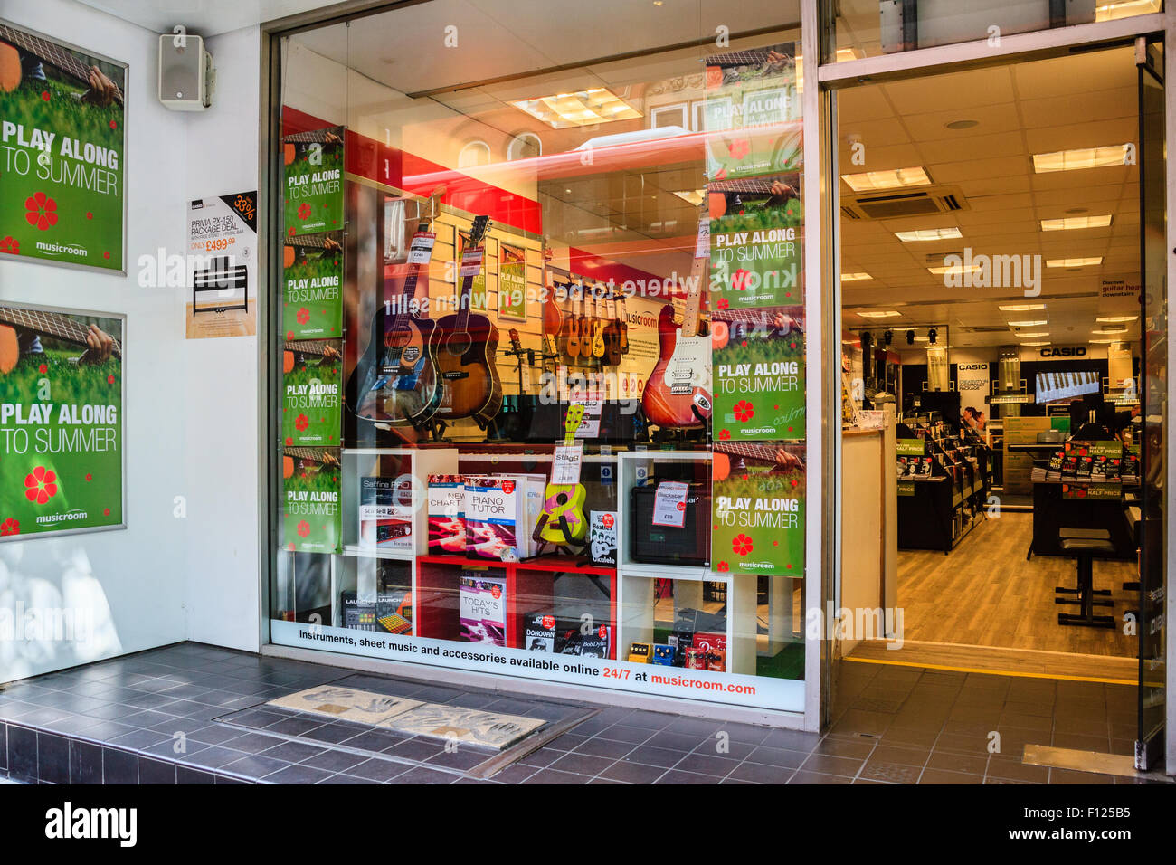 shop in Denmark Street (aka Tin Pan Alley), Soho, London