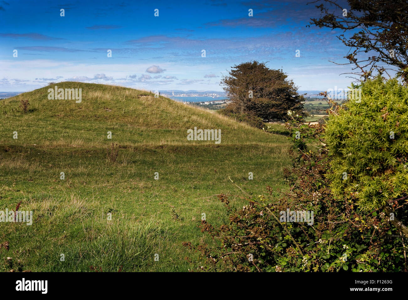 Walks on Ashey Down, a chalk ridge on the Isle of Wight, command ...