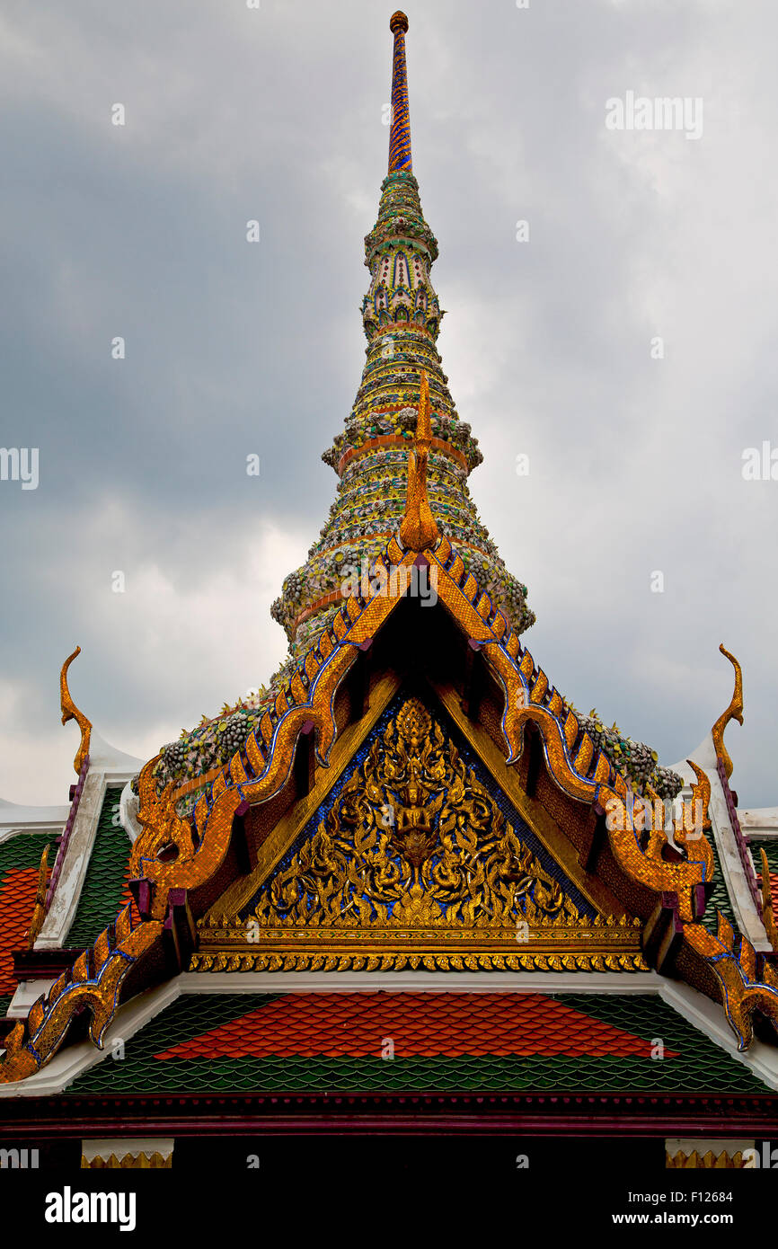 bangkok in temple thailand abstract cross colors roof wat asia sky and ...