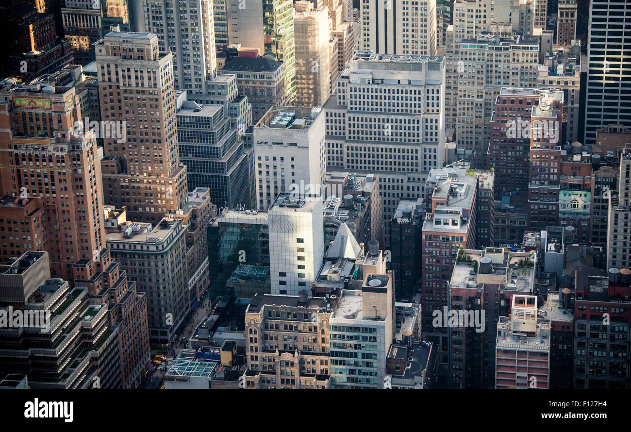 rooftops of midtown Manhattan New York City Stock Photo Alamy