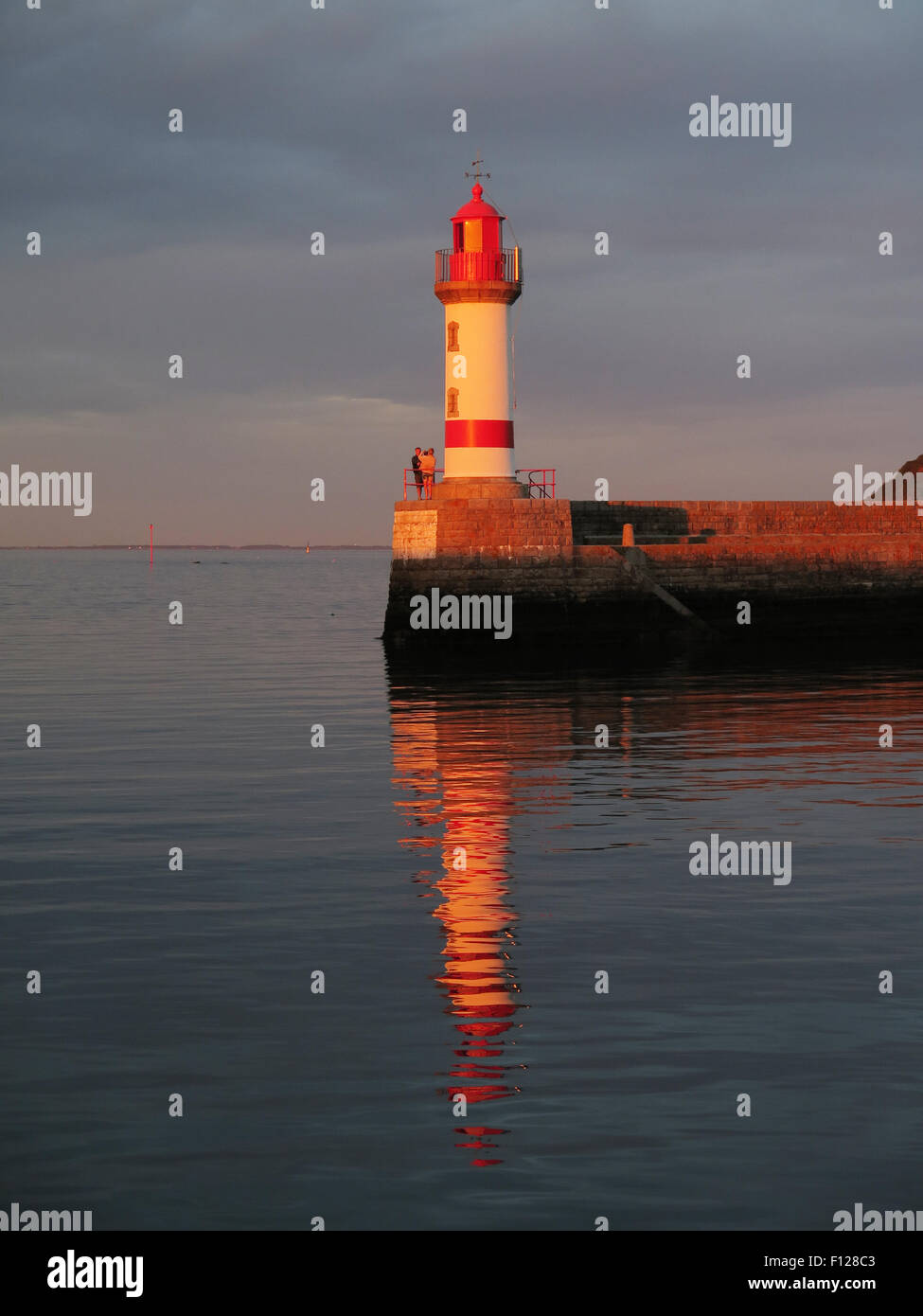 Íle de Groix: Port Tudy entrance to harbor Stock Photo