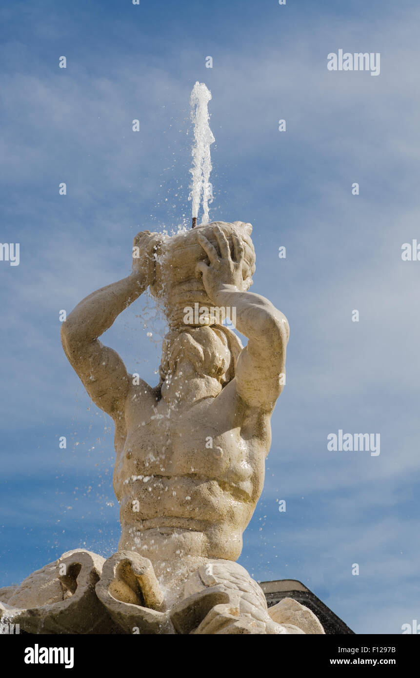Triton Fountain, Gian Lorenzo Bernini, Barberini square, Rome Stock