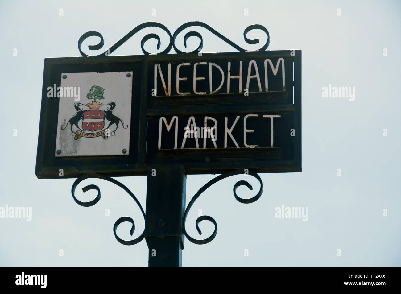 Needham Market Town Sign Stock Photo Alamy