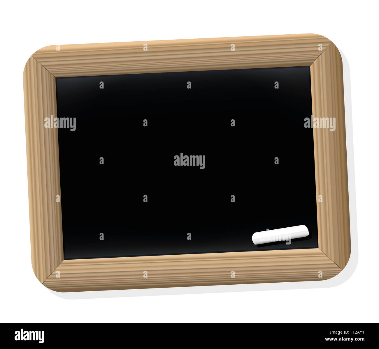 Chalkboard tablet - blank slate in vintage style from ancient school times. Stock Photo
