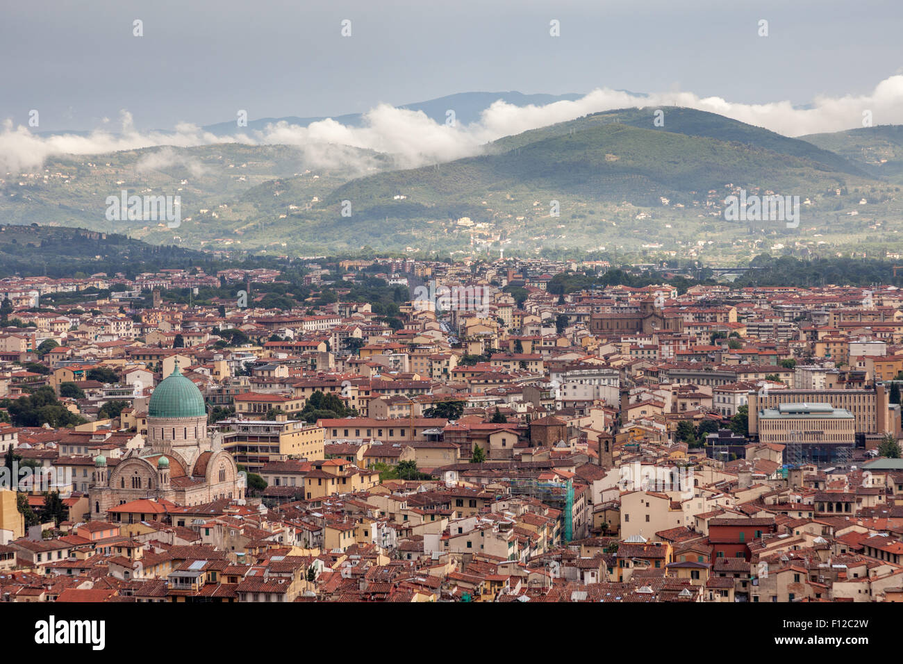 Scenic view from Giotto's Campanile Piazza Duomo Stock Photo