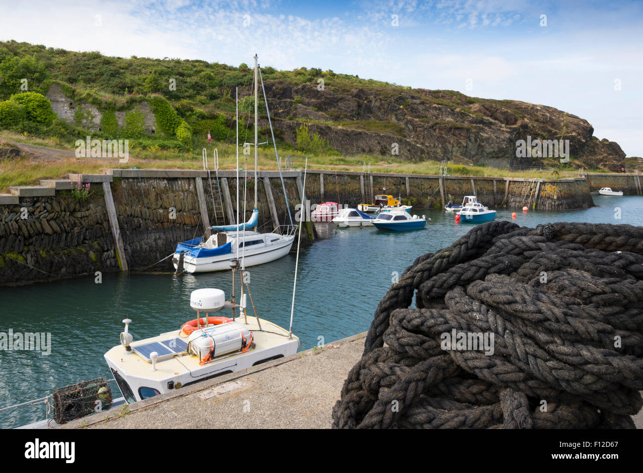 Porth Amlwch, Isle of Anglesey, Gwynedd, Wales, UK. Stock Photo
