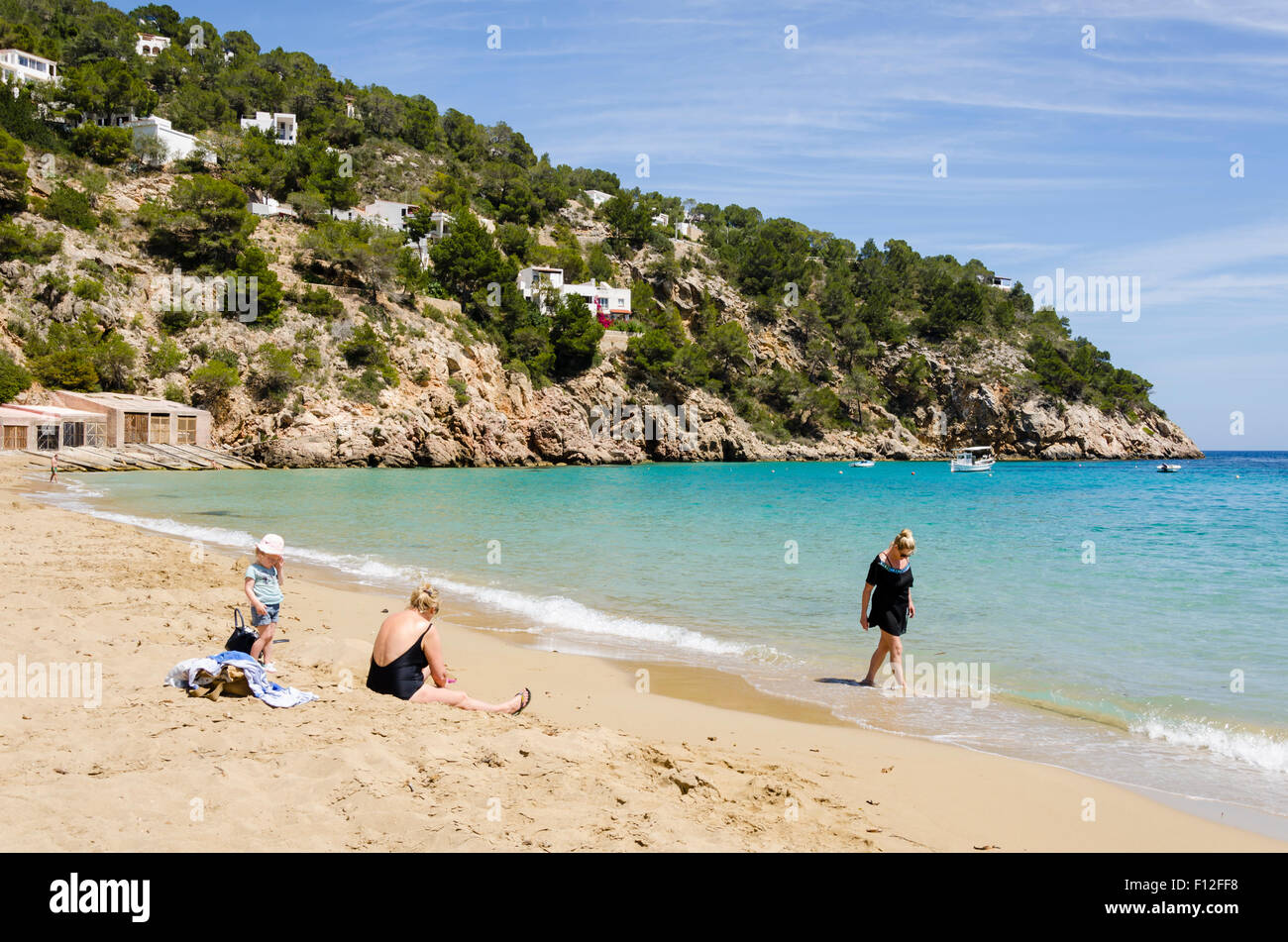 Cala San Vicente Beach Ibiza Spain Stock Photo Alamy