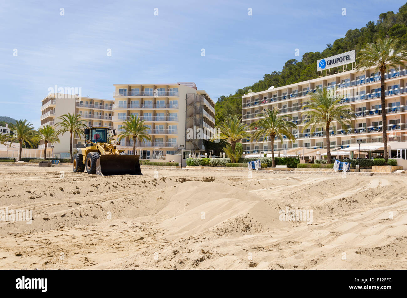 Cala San Vicente Beach, Ibiza, Spain Stock Photo