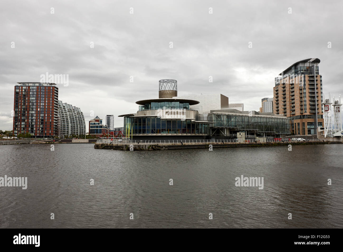 the lowry arts centre and salford quays Manchester uk Stock Photo