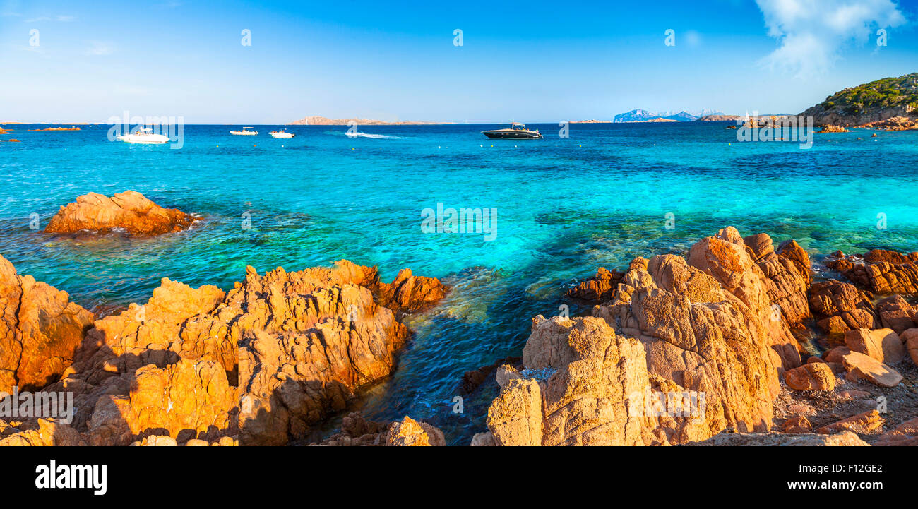 amazing turquoise sea of Sardegna island, Italy Stock Photo
