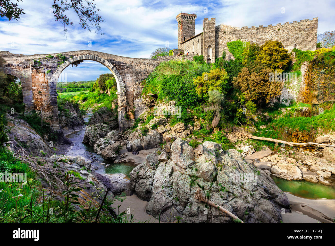 ancient etruscan city Vulci, Italy, Viterbo province Stock Photo