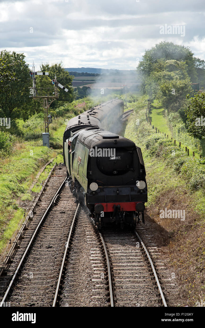 Wadebridge a steam loco on The Watercress Line at Ropley Hampshire England UK Stock Photo