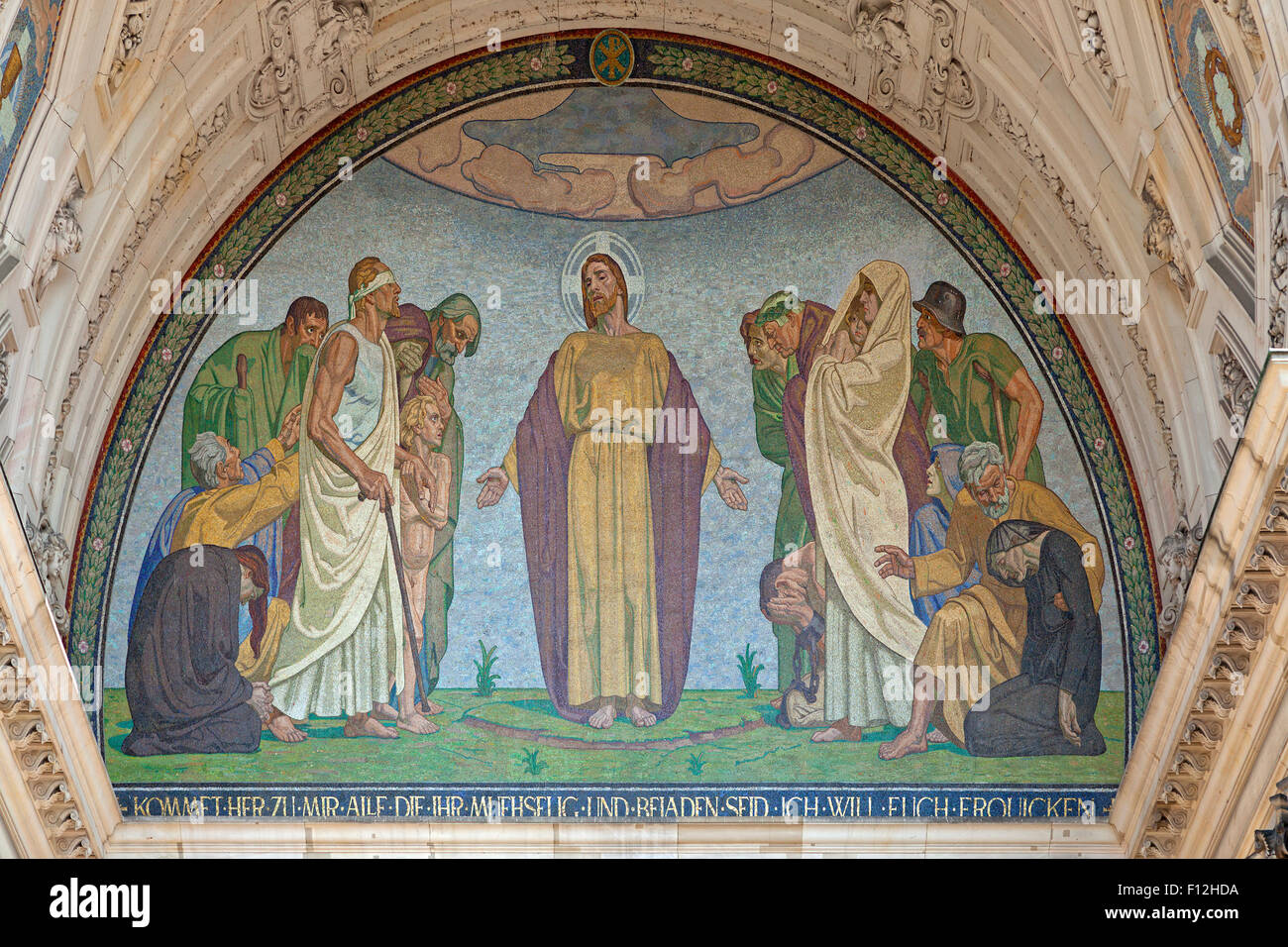 mosaic above the entrance, Berlin Cathedral, Berlin, Germany Stock ...