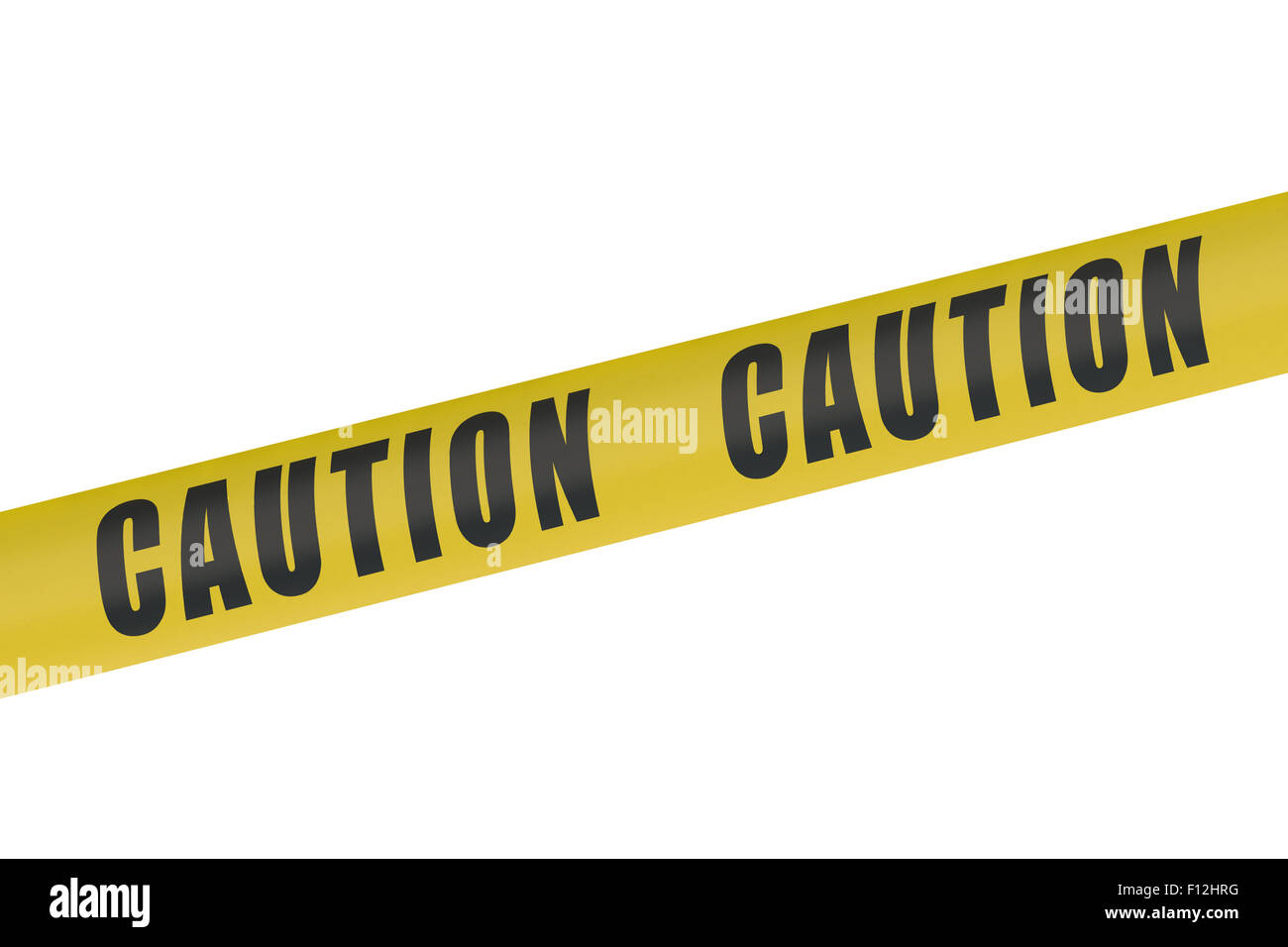 Caution Yellow Tape isolated on white background Stock Photo Alamy