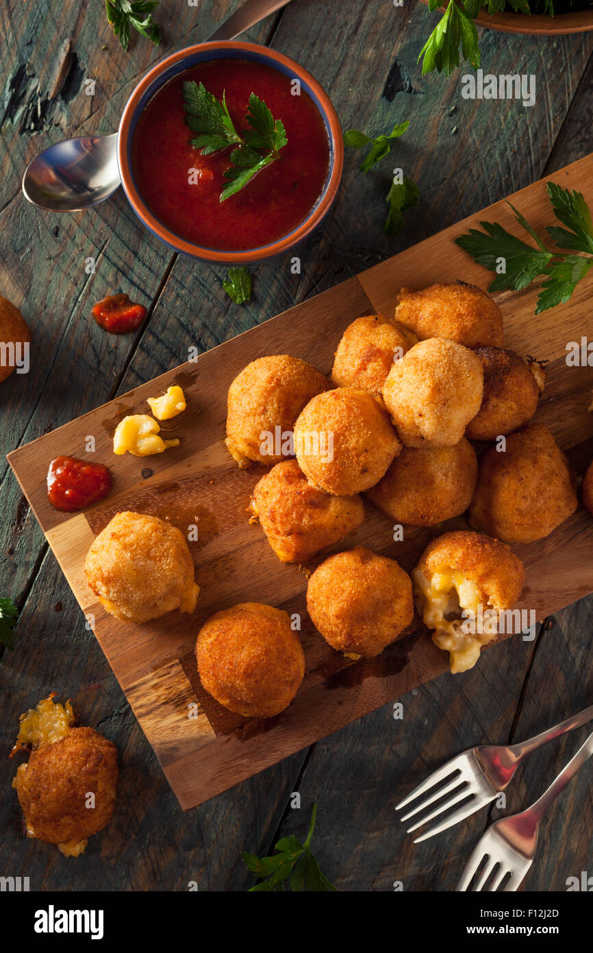 Fried Mac and Cheese Bites with Dipping Sauce Stock Photo Alamy