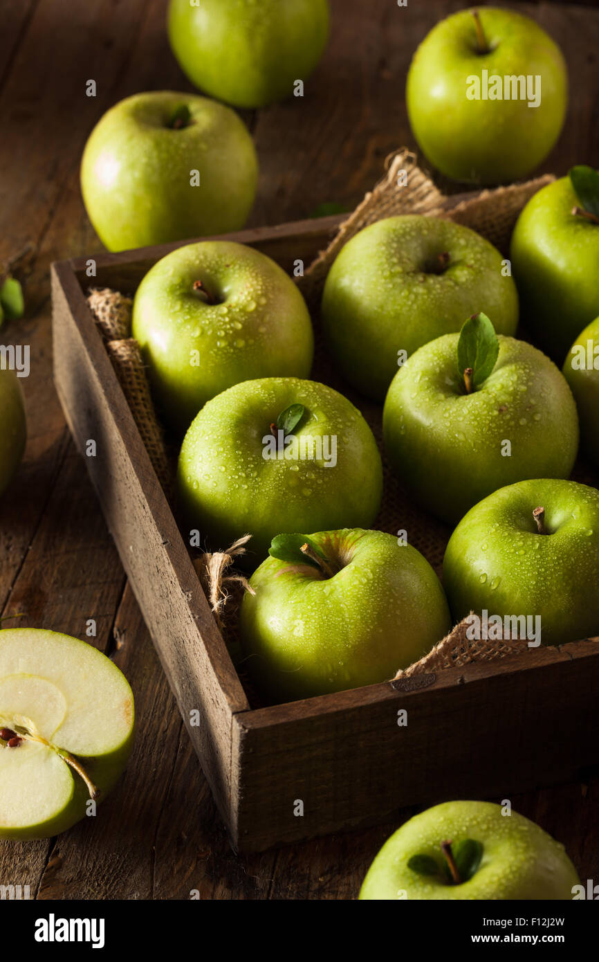 Organic Green Granny Smith Apple Ready to Eat Stock Photo - Alamy