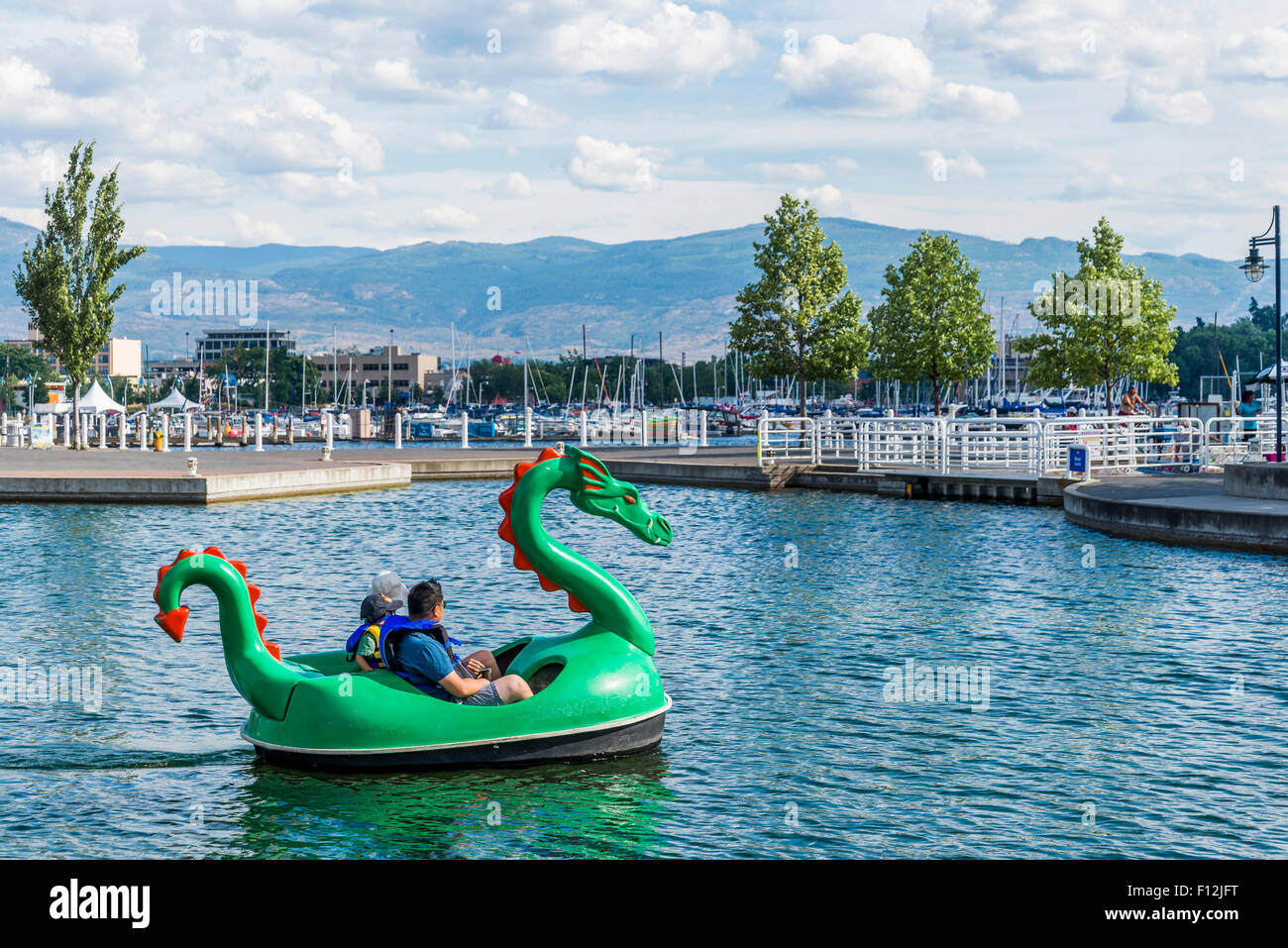 Ogopogo paddleboat, Waterfront Park, Kelowna, British Columbia, Canada