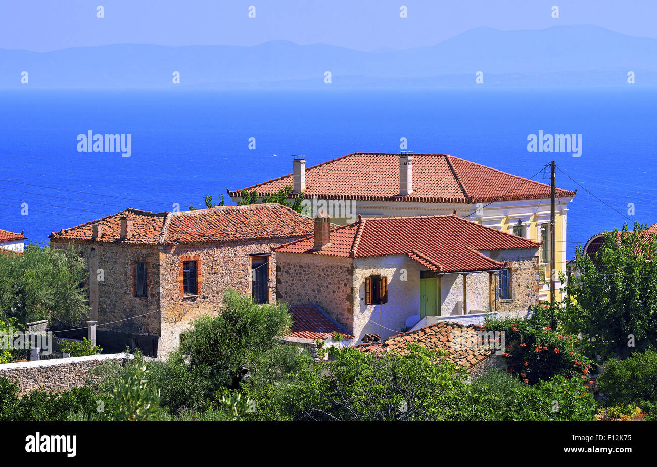 Traditional house at Poulithra village located near Leonidio town in