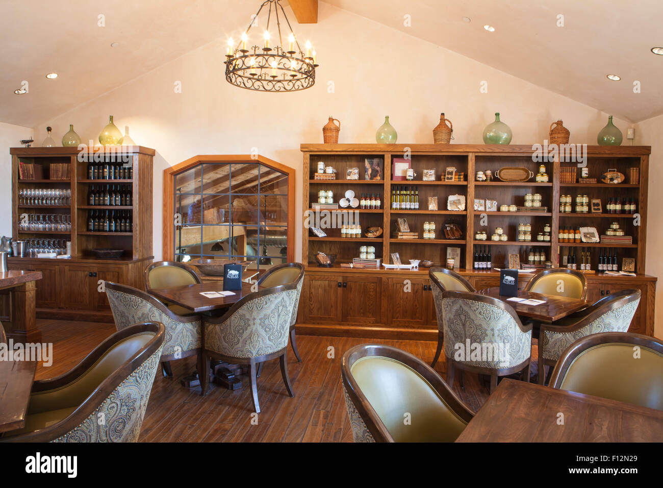 wine tasting room, Roblar Winery, Santa Ynez Valley, California Stock Photo