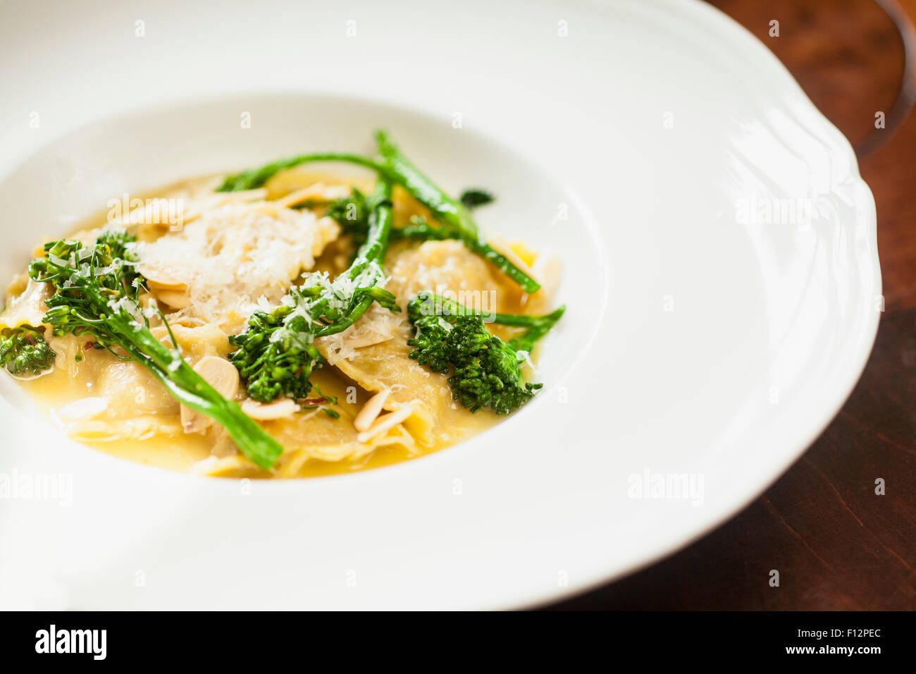Italian sausage ravioli with sage and broccolini, Bella Vista ...
