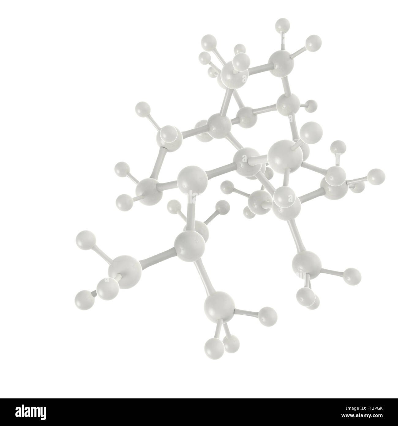 Molecule white 3d on white background Stock Photo - Alamy