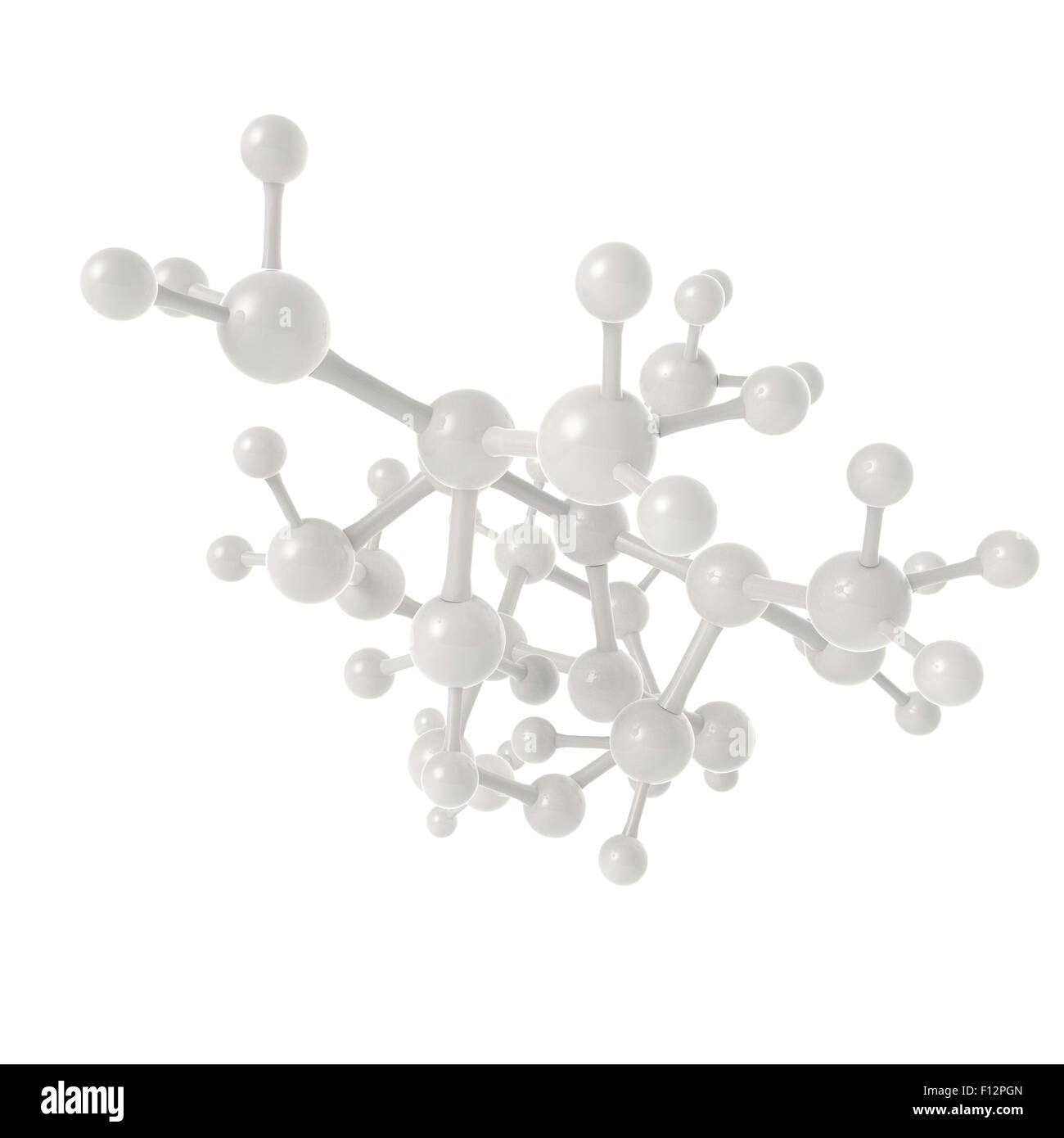 Molecule white 3d on white background Stock Photo - Alamy