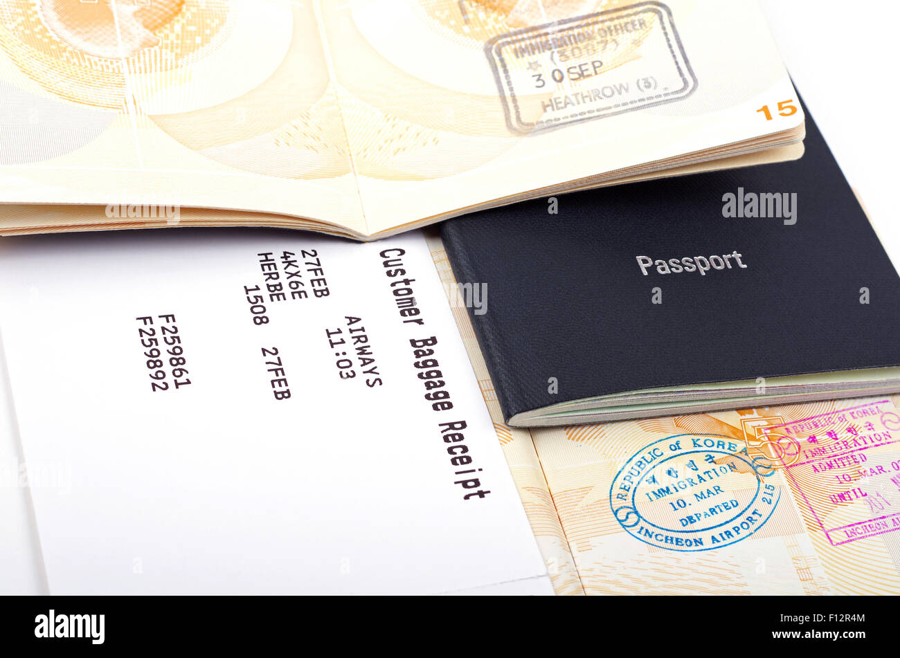 passport and travel documents Stock Photo
