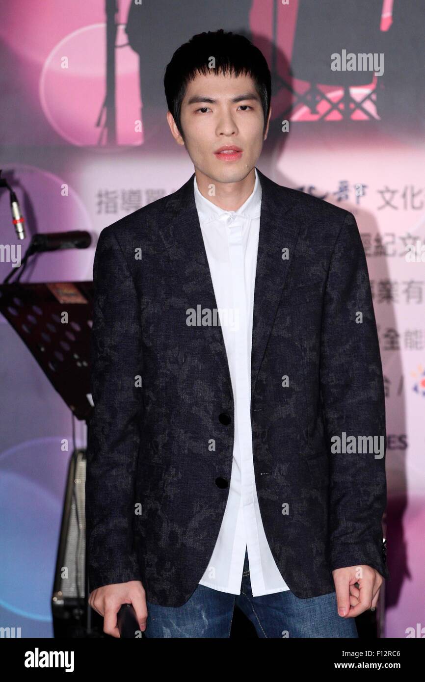 Taipei, Taiwan, China. 25th Aug, 2015. Jam Hsiao attends the press