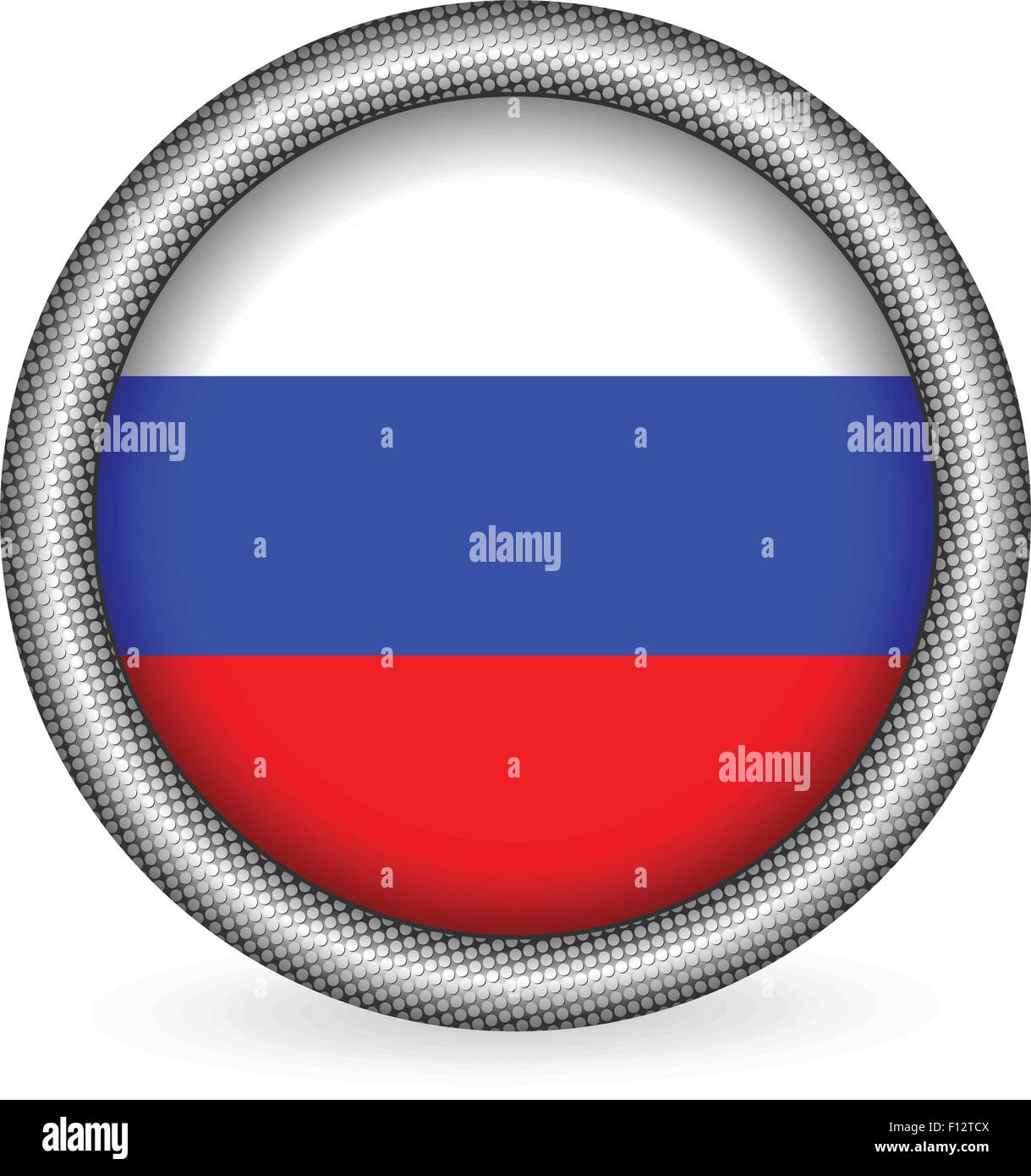 Russian Flag Button Flag Of Russia Badge 3d Illustration Stock Photo -  Download Image Now - iStock