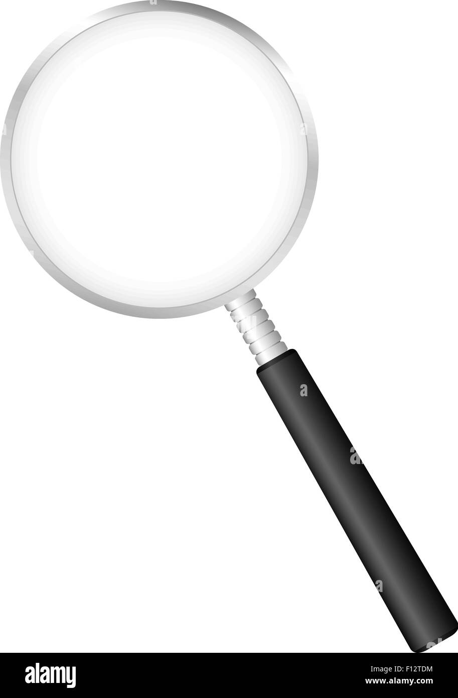 Magnifier glass isolated on a white background. Vector illustration