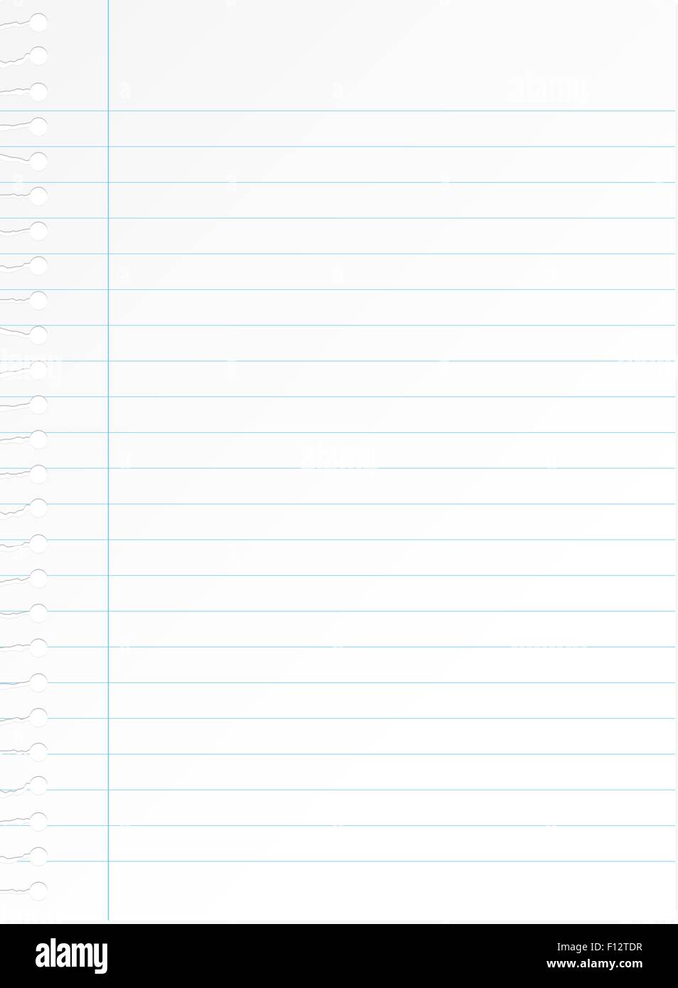 Notepad sheet isolated on a white background. Vector illustration Stock ...