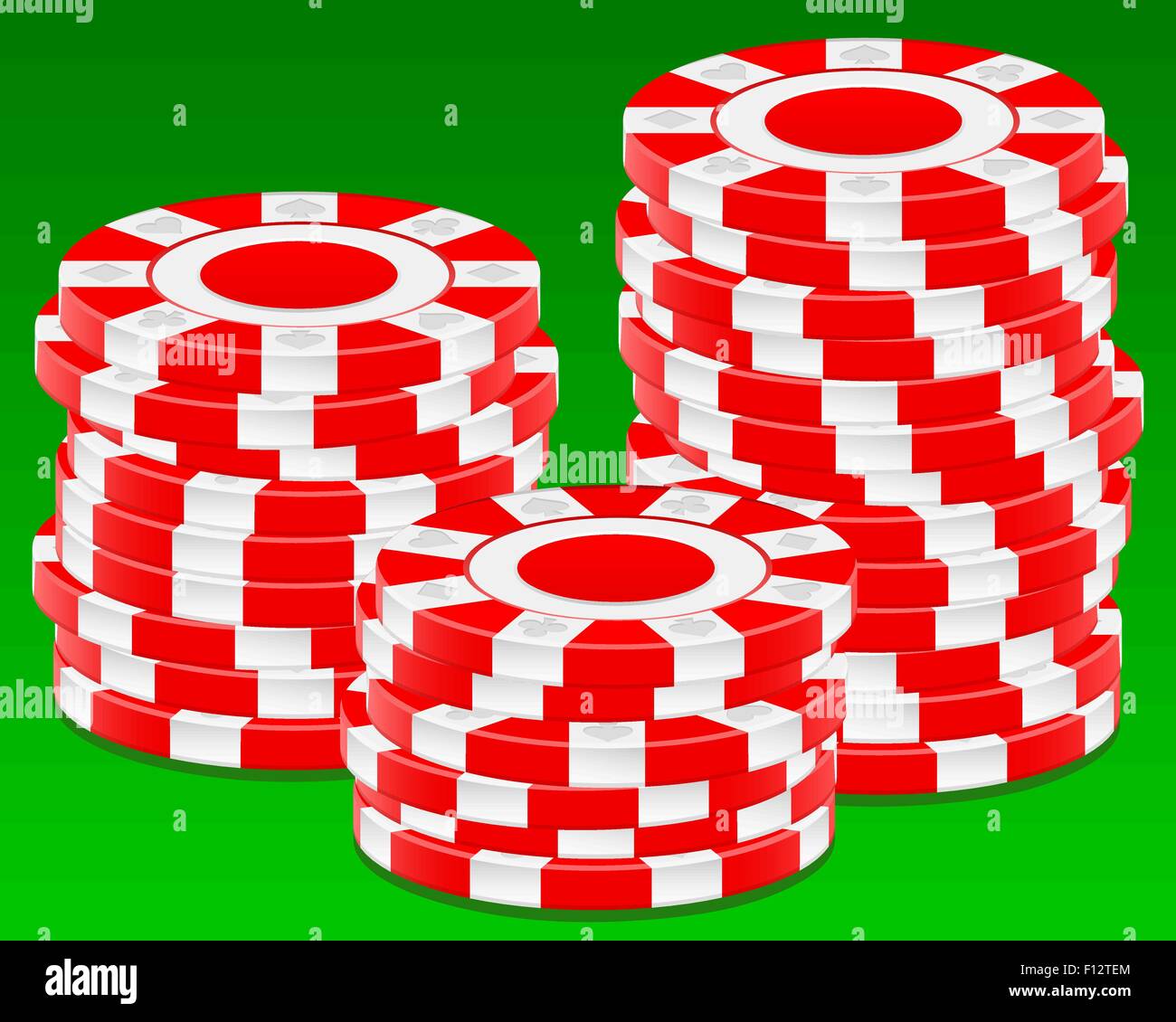 Stack chips on green background. Vector illustration Stock Vector Image ...