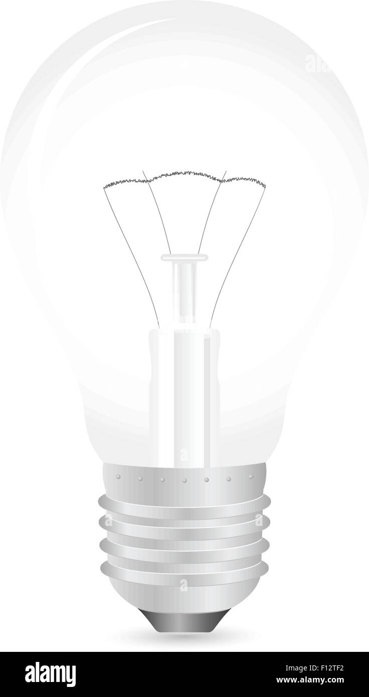 Light bulb on a white background. Vector illustration Stock Vector ...