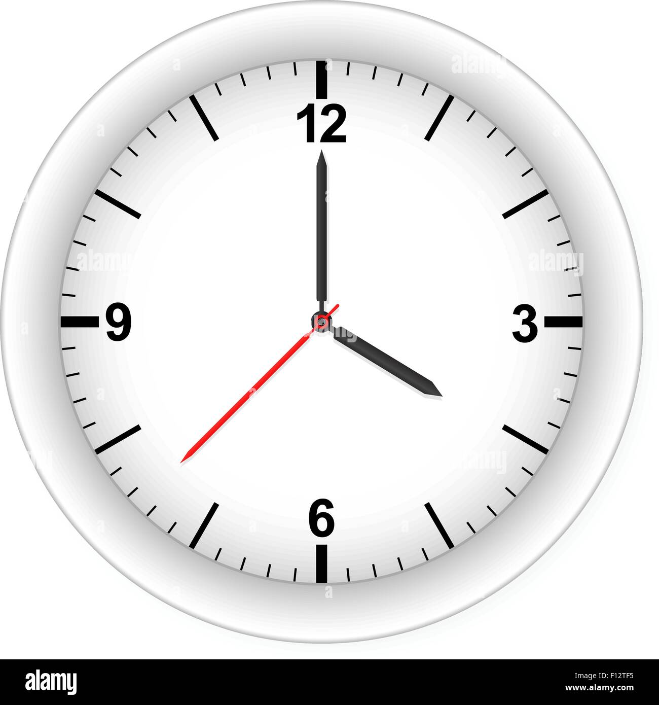 Clock isolated on white background. Vector illustration Stock Vector ...