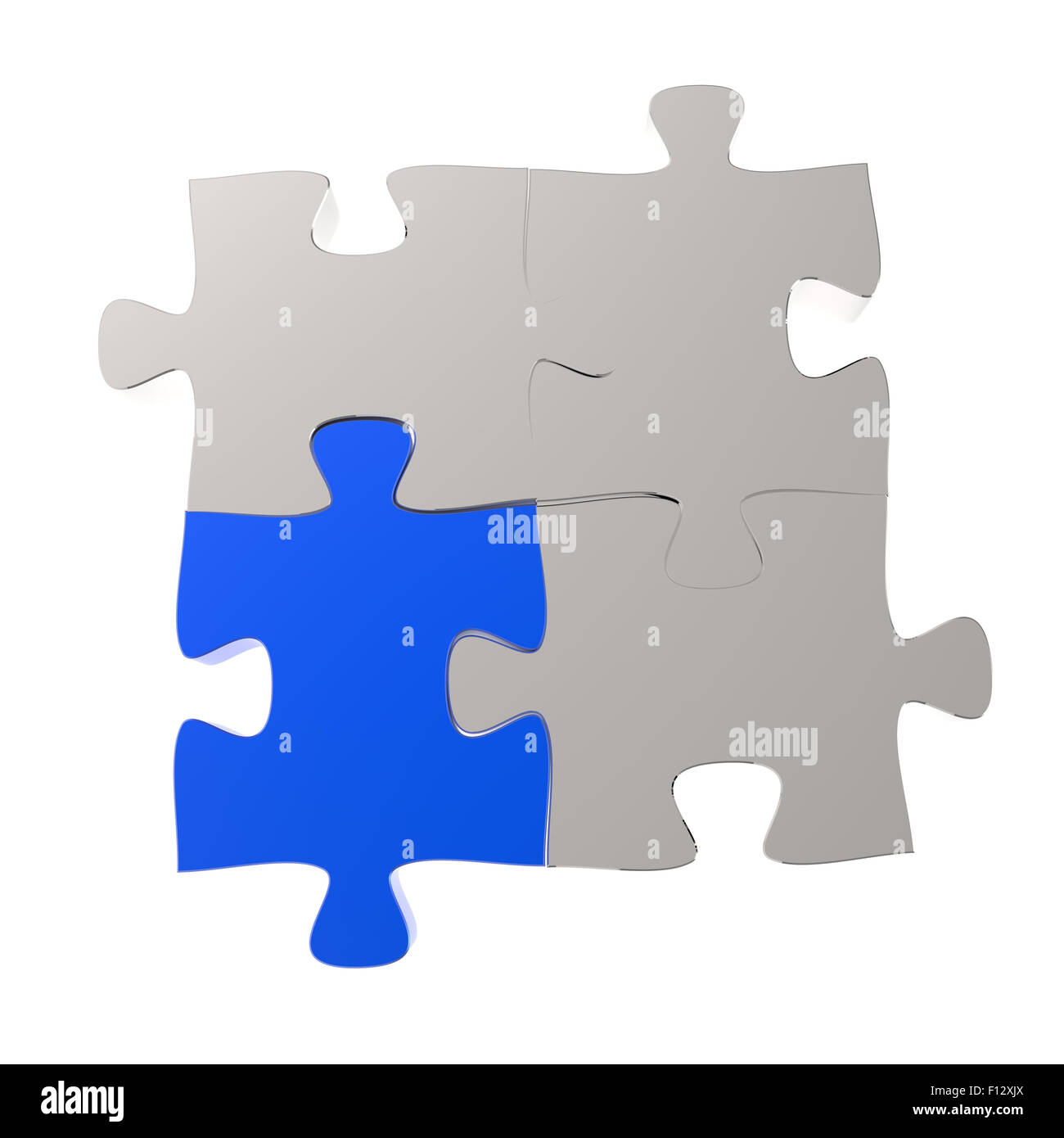 3d puzzles partnership as concept Stock Photo